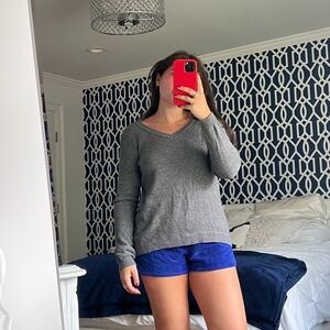 Banana Republic Heather Gray Cashmere Blend Sweater